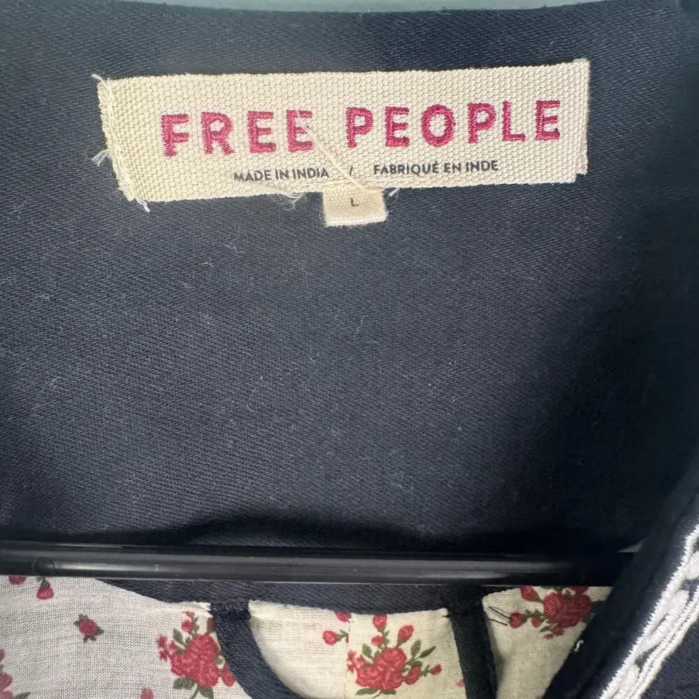 Free People Bali Mabel Jacket Large Cottahecore Boho Cowgirl Flounce Sleeve - Picture 11 of 11